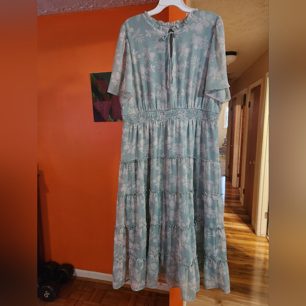 Sage green XXL summer spring dress